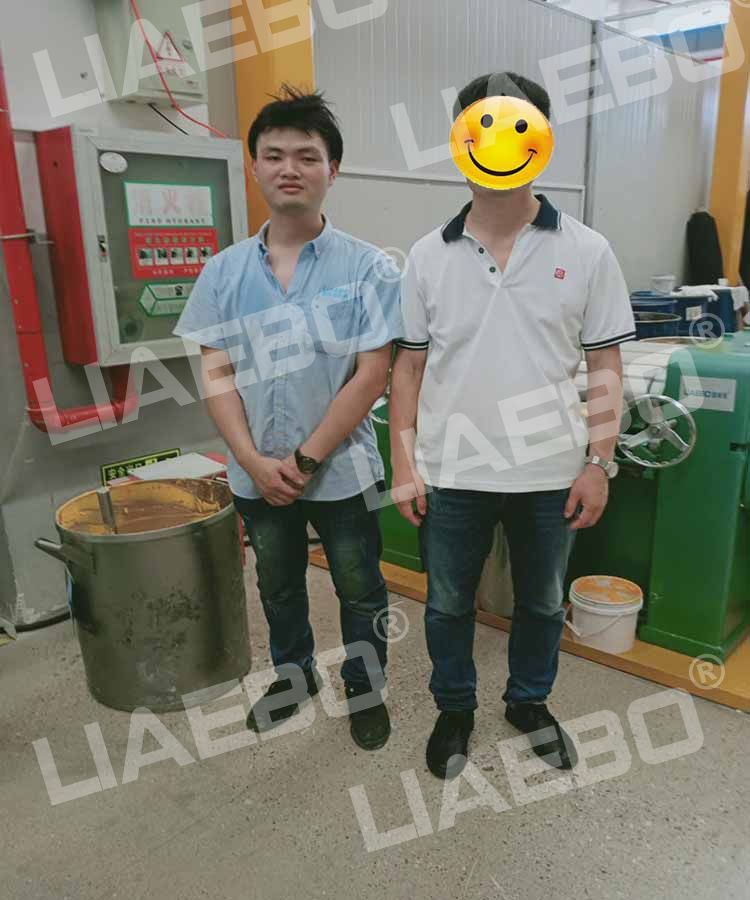 江蘇客戶（色漿）LSG260設(shè)備調(diào)試完成