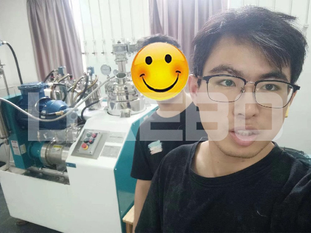 廣東某材料實驗室1L雙動力砂磨機(jī)調(diào)試成功