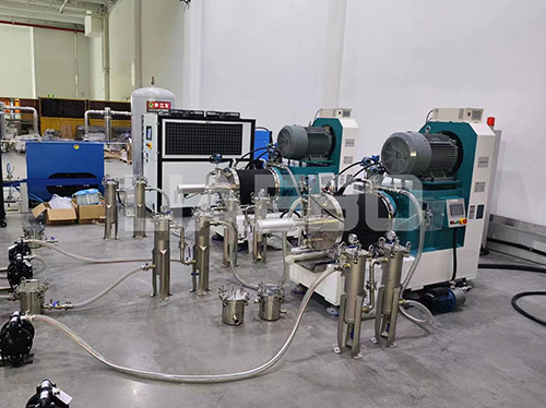 蘇州某公司50l砂磨機項目調(diào)試成功