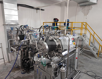 江蘇某有限公司30L砂磨機(jī)調(diào)試成功