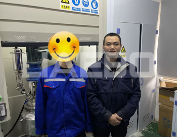 杭州某新材料技術(shù)有限公司10L攪拌罐調(diào)試成功